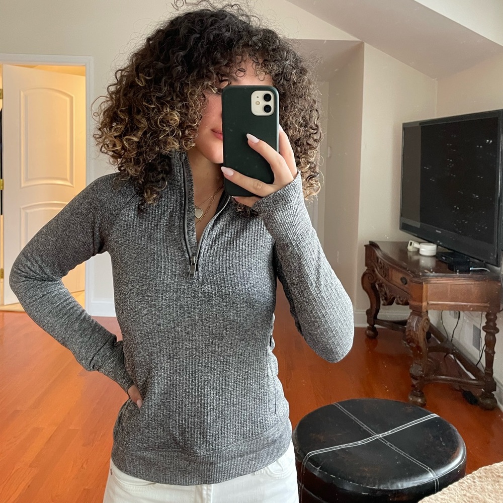 Lululemon Grey zip up sweatshirt
